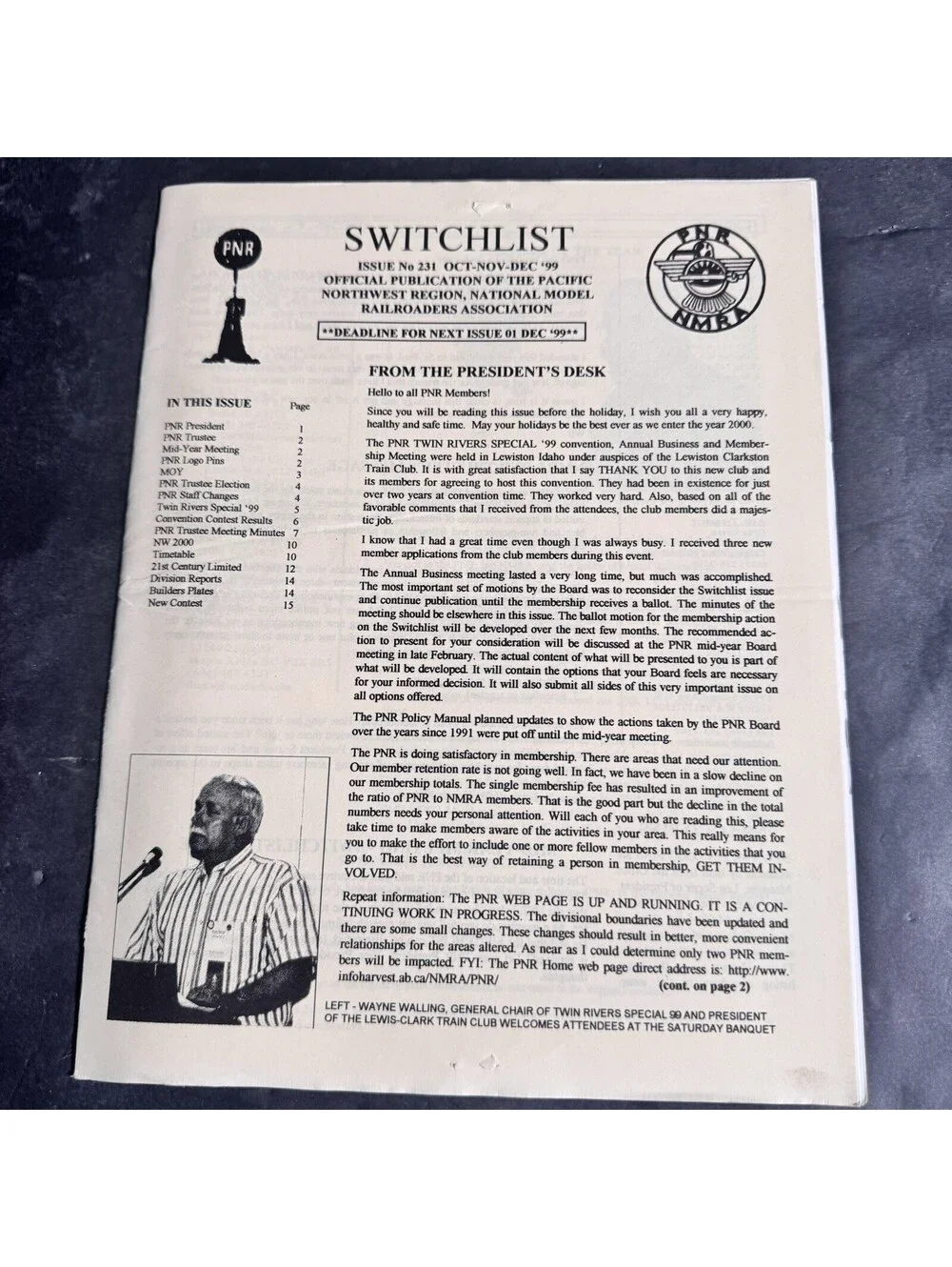 Vintage Switchlist Pamphlet Lot Pacific Northwest Region NMRA 1997-2003 Railway